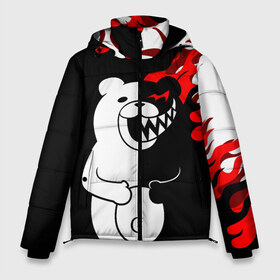 Мужская зимняя куртка 3D с принтом MONOKUMA , верх — 100% полиэстер; подкладка — 100% полиэстер; утеплитель — 100% полиэстер | длина ниже бедра, свободный силуэт Оверсайз. Есть воротник-стойка, отстегивающийся капюшон и ветрозащитная планка. 

Боковые карманы с листочкой на кнопках и внутренний карман на молнии. | anime | bear | black  white | danganronpa | kurokuma | monodam | monokuma | monomi | monotaro | pink | rabbit | school | shirokuma | аниме | главарь | мoноми | монокума | черно белый | школа