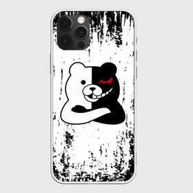 Чехол для iPhone 12 Pro с принтом MONOKUMA. , силикон | область печати: задняя сторона чехла, без боковых панелей | anime | bear | black  white | danganronpa | kurokuma | monodam | monokuma | monomi | monotaro | pink | rabbit | school | shirokuma | аниме | главарь | мoноми | монокума | черно белый | школа