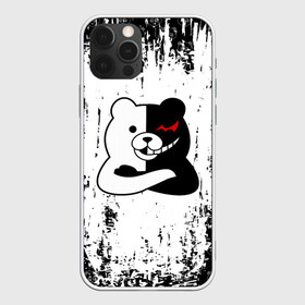 Чехол для iPhone 12 Pro Max с принтом MONOKUMA , Силикон |  | Тематика изображения на принте: anime | bear | black  white | danganronpa | kurokuma | monodam | monokuma | monomi | monotaro | pink | rabbit | school | shirokuma | аниме | главарь | мoноми | монокума | черно белый | школа