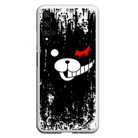 Чехол для Honor 20 с принтом MONOKUMA , Силикон | Область печати: задняя сторона чехла, без боковых панелей | anime | bear | black  white | danganronpa | kurokuma | monodam | monokuma | monomi | monotaro | pink | rabbit | school | shirokuma | аниме | главарь | мoноми | монокума | черно белый | школа