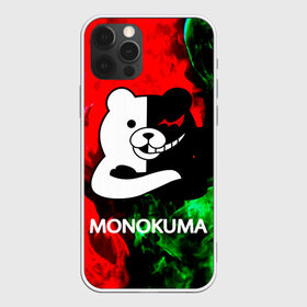 Чехол для iPhone 12 Pro Max с принтом MONOKUMA , Силикон |  | anime | bear | black  white | danganronpa | kurokuma | monodam | monokuma | monomi | monotaro | pink | rabbit | school | shirokuma | аниме | главарь | мoноми | монокума | черно белый | школа