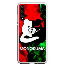 Чехол для Honor 20 с принтом MONOKUMA , Силикон | Область печати: задняя сторона чехла, без боковых панелей | anime | bear | black  white | danganronpa | kurokuma | monodam | monokuma | monomi | monotaro | pink | rabbit | school | shirokuma | аниме | главарь | мoноми | монокума | черно белый | школа