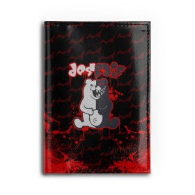 Обложка для автодокументов с принтом MONOKUMA. , натуральная кожа |  размер 19,9*13 см; внутри 4 больших “конверта” для документов и один маленький отдел — туда идеально встанут права | anime | bear | black  white | danganronpa | kurokuma | monodam | monokuma | monomi | monotaro | pink | rabbit | school | shirokuma | аниме | главарь | мoноми | монокума | черно белый | школа