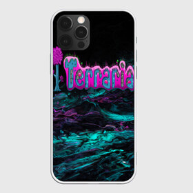 Чехол для iPhone 12 Pro Max с принтом Terraria , Силикон |  | Тематика изображения на принте: terraria | terraria logo | terraria modded | террария | террария надпись
