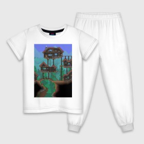 Детская пижама хлопок с принтом Terraria , 100% хлопок |  брюки и футболка прямого кроя, без карманов, на брюках мягкая резинка на поясе и по низу штанин
 | 