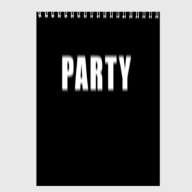 Скетчбук с принтом Hard PARTY , 100% бумага
 | 48 листов, плотность листов — 100 г/м2, плотность картонной обложки — 250 г/м2. Листы скреплены сверху удобной пружинной спиралью | Тематика изображения на принте: hard party | party | pati | вечеринка | как у томби | пати | хард пати | что было дальше