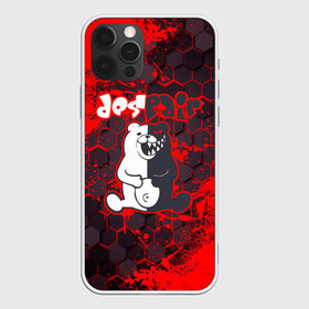 Чехол для iPhone 12 Pro Max с принтом MONOKUMA , Силикон |  | Тематика изображения на принте: anime | bear | black  white | danganronpa | kurokuma | monodam | monokuma | monomi | monotaro | pink | rabbit | school | shirokuma | аниме | главарь | мoноми | монокума | черно белый | школа