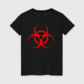 Женская футболка хлопок с принтом BIOHAZARD , 100% хлопок | прямой крой, круглый вырез горловины, длина до линии бедер, слегка спущенное плечо | biohazard | radiation | re | re3 | residenr evil | toxic | virusвирус | world war z | биохазард | обитель зла | радиация | токсик | эпидемия