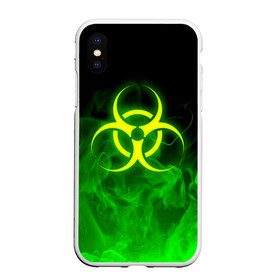 Чехол для iPhone XS Max матовый с принтом BIOHAZARD , Силикон | Область печати: задняя сторона чехла, без боковых панелей | biohazard | radiation | re | re3 | residenr evil | toxic | virusвирус | world war z | биохазард | обитель зла | радиация | токсик | эпидемия