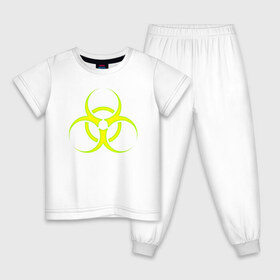 Детская пижама хлопок с принтом BIOHAZARD , 100% хлопок |  брюки и футболка прямого кроя, без карманов, на брюках мягкая резинка на поясе и по низу штанин
 | biohazard | radiation | re | re3 | residenr evil | toxic | virusвирус | world war z | биохазард | обитель зла | радиация | токсик | эпидемия
