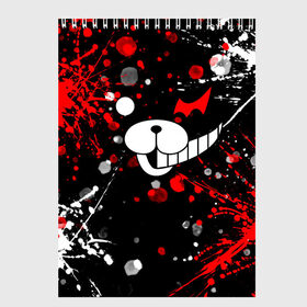 Скетчбук с принтом MONOKUMA , 100% бумага
 | 48 листов, плотность листов — 100 г/м2, плотность картонной обложки — 250 г/м2. Листы скреплены сверху удобной пружинной спиралью | Тематика изображения на принте: anime | bear | black  white | danganronpa | kurokuma | monodam | monokuma | monomi | monotaro | pink | rabbit | school | shirokuma | аниме | главарь | мoноми | монокума | черно белый | школа
