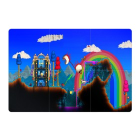 Магнитный плакат 3Х2 с принтом TERRARIA GAME , Полимерный материал с магнитным слоем | 6 деталей размером 9*9 см | Тематика изображения на принте: game | pixel | terraria | игра | пиксель | террариа
