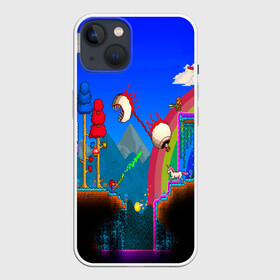 Чехол для iPhone 13 с принтом TERRARIA GAME ,  |  | game | pixel | terraria | игра | пиксель | террариа