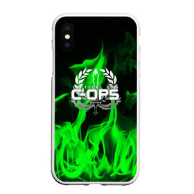 Чехол для iPhone XS Max матовый с принтом C-OPS(CRITICAL OPS) , Силикон | Область печати: задняя сторона чехла, без боковых панелей | Тематика изображения на принте: action | mobile game | спецназ | шутер