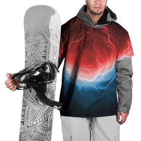 Накидка на куртку 3D с принтом Огонь и лёд , 100% полиэстер |  | fire | texture | абстракция | граффити | краски | лед | линии | огонь | огонь и лед | текстура | уличный стиль | яркая