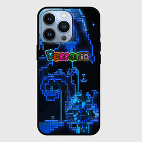 Чехол для iPhone 13 Pro с принтом Terraria ,  |  | Тематика изображения на принте: game | pixel | terraria | игра | пиксель | террариа