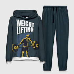 Мужской костюм 3D (с толстовкой) с принтом Wheight lifting ,  |  | lifting | wheight lifting | wheightlifting | тяжелая атлетика | штанга | штангист