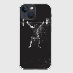 Чехол для iPhone 13 mini с принтом Атлет ,  |  | lifting | wheight lifting | wheightlifting | тяжелая атлетика | штанга | штангист