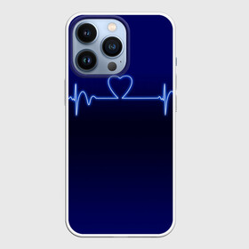 Чехол для iPhone 13 Pro с принтом Кардиограмма про любовь ,  |  | Тематика изображения на принте: 14 февраля | 8 марта | валентинов день | влюблен | влюбленность | влюбленные | вместе навсегда | девичник | девушке | день вл | для жены | здоровье | кардиограмма | любимая | любимый | люблю