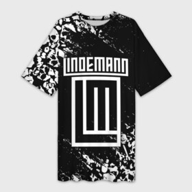 Платье-футболка 3D с принтом LINDEMANN ,  |  | lindemann | lm | rock | кристиан лоренц | линдеманн | лм | музыка | рок | тилль линдеманн