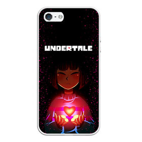 Чехол для iPhone 5/5S матовый с принтом UNDERTALE FRISK , Силикон | Область печати: задняя сторона чехла, без боковых панелей | asriel dreemurr | chara | frisk | gaster blaster | sans | undertale | азриэль дримурр | андертейл | андрайн | гастер | меттатон | санс | фриск | чара