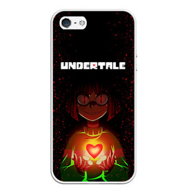 Чехол для iPhone 5/5S матовый с принтом UNDERTALE CHARA , Силикон | Область печати: задняя сторона чехла, без боковых панелей | asriel dreemurr | chara | frisk | gaster blaster | sans | undertale | азриэль дримурр | андертейл | андрайн | гастер | меттатон | санс | фриск | чара