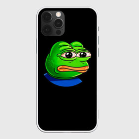 Чехол для iPhone 12 Pro Max с принтом Frog , Силикон |  | Тематика изображения на принте: animal | frog | head | meme | голова | животные | лягушка | мем | прикол | юмор