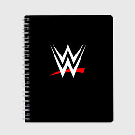 Тетрадь с принтом WWE , 100% бумага | 48 листов, плотность листов — 60 г/м2, плотность картонной обложки — 250 г/м2. Листы скреплены сбоку удобной пружинной спиралью. Уголки страниц и обложки скругленные. Цвет линий — светло-серый
 | raw | smackdown | wrestling | wwe | борьба | единоборства | реслинг | рестлинг | спорт | шоу
