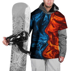 Накидка на куртку 3D с принтом Огонь и вода , 100% полиэстер |  | Тематика изображения на принте: fire | texture | абстракция | граффити | краски | лед | линии | огонь | огонь и лед | текстура | уличный стиль | яркая