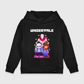 Детское худи Oversize хлопок с принтом UNDERTALE , френч-терри — 70% хлопок, 30% полиэстер. Мягкий теплый начес внутри —100% хлопок | боковые карманы, эластичные манжеты и нижняя кромка, капюшон на магнитной кнопке | asriel dreemurr | chara | frisk | gaster blaster | sans | undertale | азриэль дримурр | андертейл | андрайн | гастер | меттатон | санс | фриск | чара