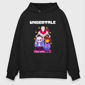 Мужское худи Oversize хлопок с принтом UNDERTALE , френч-терри — 70% хлопок, 30% полиэстер. Мягкий теплый начес внутри —100% хлопок | боковые карманы, эластичные манжеты и нижняя кромка, капюшон на магнитной кнопке | asriel dreemurr | chara | frisk | gaster blaster | sans | undertale | азриэль дримурр | андертейл | андрайн | гастер | меттатон | санс | фриск | чара