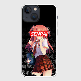 Чехол для iPhone 13 mini с принтом SENPAI ANIME ,  |  | ahegao | kawai | kowai | oppai | otaku | senpai | sugoi | waifu | yandere | ахегао | ковай | отаку | сенпай | яндере