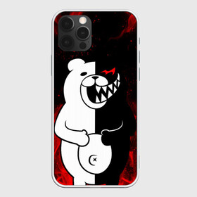 Чехол для iPhone 12 Pro с принтом MONOKUMA с пупком горит в палмени , силикон | область печати: задняя сторона чехла, без боковых панелей | anime | bear | black  white | danganronpa | kurokuma | monodam | monokuma | monomi | monotaro | rabbit | school | shirokuma | аниме | главарь | мoноми | монокума | черно белый | школа