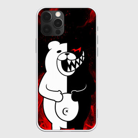 Чехол для iPhone 12 Pro Max с принтом MONOKUMA , Силикон |  | Тематика изображения на принте: anime | bear | black  white | danganronpa | kurokuma | monodam | monokuma | monomi | monotaro | rabbit | school | shirokuma | аниме | главарь | мoноми | монокума | черно белый | школа