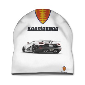 Шапка 3D с принтом Koenigsegg , 100% полиэстер | универсальный размер, печать по всей поверхности изделия | футболка 3d с принтом koenigsegg