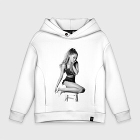 Детское худи Oversize хлопок с принтом ARIANA GRANDE. , френч-терри — 70% хлопок, 30% полиэстер. Мягкий теплый начес внутри —100% хлопок | боковые карманы, эластичные манжеты и нижняя кромка, капюшон на магнитной кнопке | ariana grande | k bye for now | nickelodeon | американская актриса | ари | ариана | ариана гранде | ариана гранде бутера | грандес | королевы крика | селена гомез