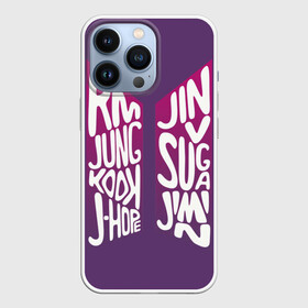 Чехол для iPhone 13 Pro с принтом BTS ,  |  | Тематика изображения на принте: bangtan | bighit | boy | fake love | j hope | jimin | jin | jungkook | korea | kpop | live | luv | mic drop | rm | suga | v | with | бтс | кей | поп