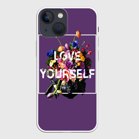 Чехол для iPhone 13 mini с принтом Love Yourself ,  |  | bangtan | bighit | boy | fake love | j hope | jimin | jin | jungkook | korea | kpop | live | luv | mic drop | rm | suga | v | with | бтс | кей | поп