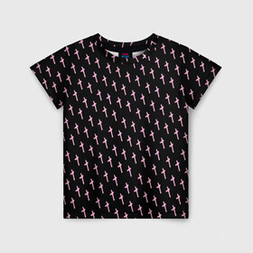 Детская футболка 3D с принтом LiL PEEP Pattern , 100% гипоаллергенный полиэфир | прямой крой, круглый вырез горловины, длина до линии бедер, чуть спущенное плечо, ткань немного тянется | Тематика изображения на принте: lil peep | lil prince | pink | зарубежная музыка | лил пип | маленький принц