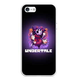 Чехол для iPhone 5/5S матовый с принтом UNDERTALE , Силикон | Область печати: задняя сторона чехла, без боковых панелей | asriel dreemurr | chara | frisk | gaster blaster | sans | undertale | азриэль дримурр | андертейл | андрайн | гастер | меттатон | санс | фриск | чара