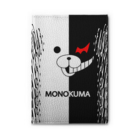 Обложка для автодокументов с принтом MONOKUMA. , натуральная кожа |  размер 19,9*13 см; внутри 4 больших “конверта” для документов и один маленький отдел — туда идеально встанут права | Тематика изображения на принте: anime | bear | black  white | danganronpa | kurokuma | monodam | monokuma | monomi | monotaro | pink | rabbit | school | shirokuma | аниме | главарь | мoноми | монокума | черно белый | школа