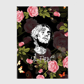 Постер с принтом LIL PEEP ROSES , 100% бумага
 | бумага, плотность 150 мг. Матовая, но за счет высокого коэффициента гладкости имеет небольшой блеск и дает на свету блики, но в отличии от глянцевой бумаги не покрыта лаком | lil peep | lil prince | pink | зарубежная музыка | лил пип | маленький принц