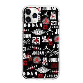 Чехол для iPhone 11 Pro матовый с принтом MICHAEL JORDAN LOGOBOMBING , Силикон |  | 23 | bulls | chicago bulls | jordan | logo | michael jordan | nba | paris saint germain | psg | red | sport | быки | джордан | лого | майкл джордан | псж | спорт | чикаго буллс