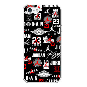 Чехол для iPhone 5/5S матовый с принтом MICHAEL JORDAN LOGOBOMBING , Силикон | Область печати: задняя сторона чехла, без боковых панелей | 23 | bulls | chicago bulls | jordan | logo | michael jordan | nba | paris saint germain | psg | red | sport | быки | джордан | лого | майкл джордан | псж | спорт | чикаго буллс