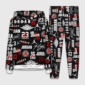 Женский костюм 3D (с толстовкой) с принтом MICHAEL JORDAN LOGOBOMBING ,  |  | 23 | bulls | chicago bulls | jordan | logo | michael jordan | nba | paris saint germain | psg | red | sport | быки | джордан | лого | майкл джордан | псж | спорт | чикаго буллс