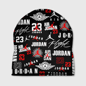 Шапка 3D с принтом MICHAEL JORDAN LOGOBOMBING , 100% полиэстер | универсальный размер, печать по всей поверхности изделия | 23 | bulls | chicago bulls | jordan | logo | michael jordan | nba | paris saint germain | psg | red | sport | быки | джордан | лого | майкл джордан | псж | спорт | чикаго буллс