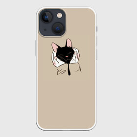 Чехол для iPhone 13 mini с принтом Милая кошечка ,  |  | cat | детское платье с кошкой | для девочек | кот | кошка | милая | милая футболка | мужская футболка | рюкзак с кошкой | футболка | футболка 3d | футболка женская | футболка с котом