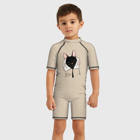 Детский купальный костюм 3D с принтом Милая кошечка , Полиэстер 85%, Спандекс 15% | застежка на молнии на спине | cat | детское платье с кошкой | для девочек | кот | кошка | милая | милая футболка | мужская футболка | рюкзак с кошкой | футболка | футболка 3d | футболка женская | футболка с котом