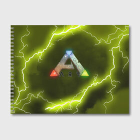 Альбом для рисования с принтом Ark Survival Evolved , 100% бумага
 | матовая бумага, плотность 200 мг. | ark survival evolved | dino | game | динозавр | игры