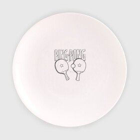 Тарелка с принтом  пинг понг , фарфор | диаметр - 210 мм
диаметр для нанесения принта - 120 мм | Тематика изображения на принте: ping pong | настольный теннис | пинг понг | спорт | теннис